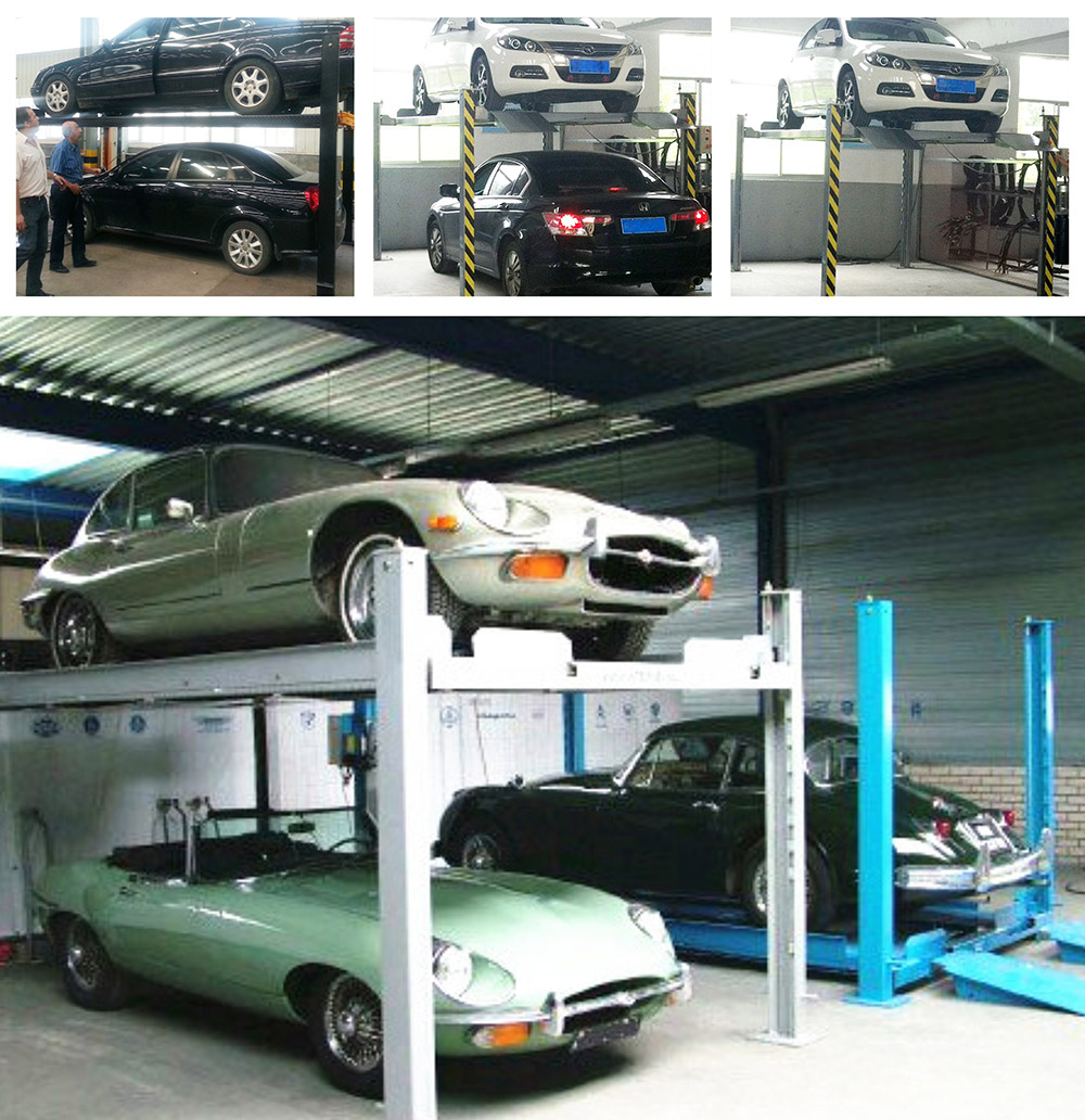 甘肅蘭州四柱簡易升降立體車庫設備圖片展示.jpg