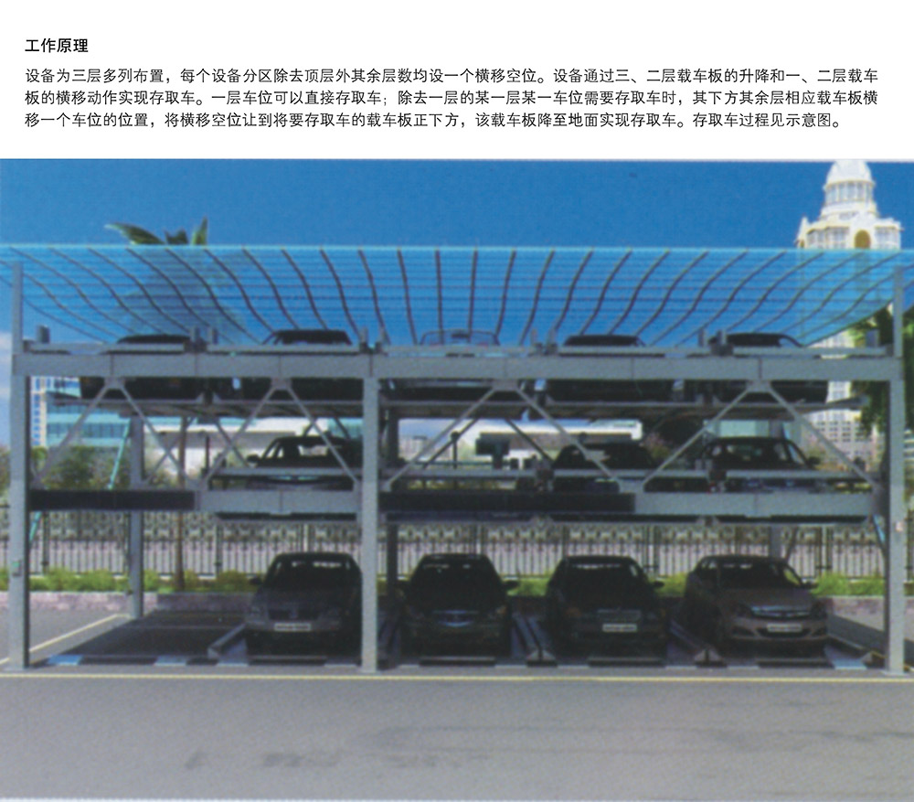 甘肅蘭州PSH3三層升降橫移立體車庫設(shè)備工作原理.jpg